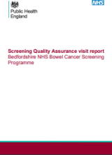 Screening Quality Assurance visit report: Bedfordshire NHS Bowel Cancer Screening Programme